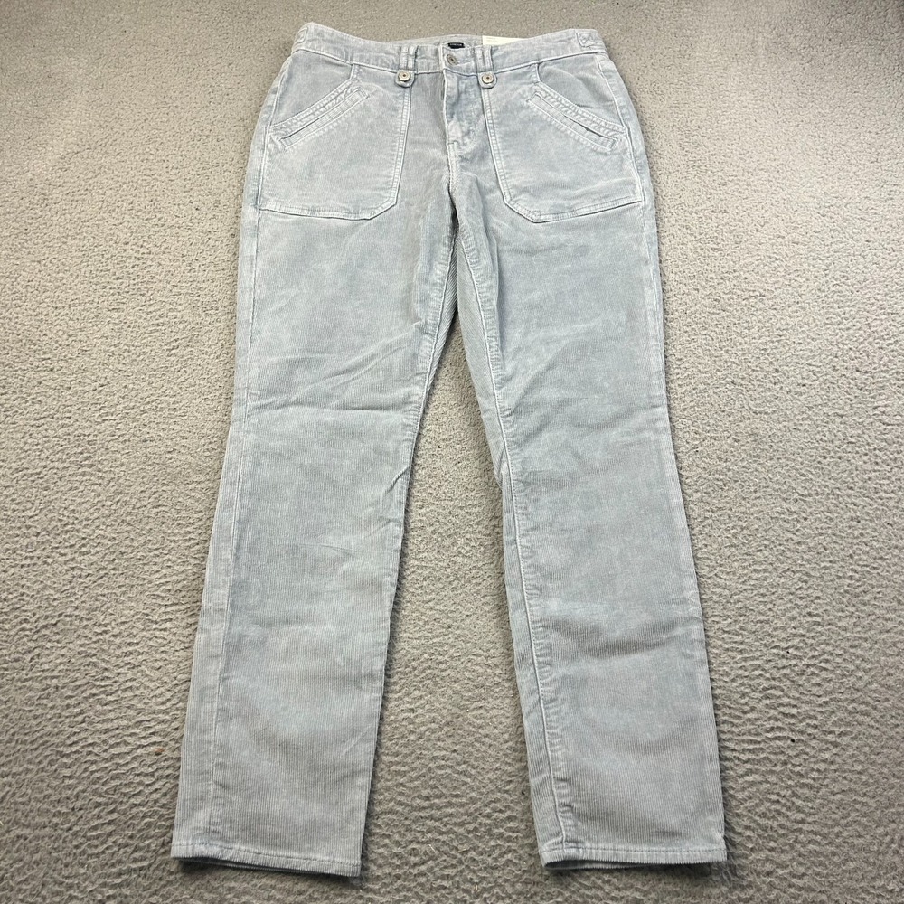New American Eagle Womens Gray Corduroy Classic Skinny Pants Stretch 8 Short